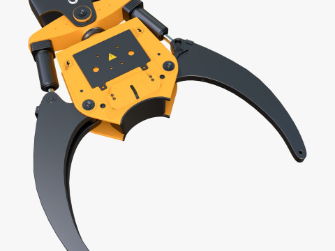 Hydraulic Grapple Claw Grabber M1 Modello 3D