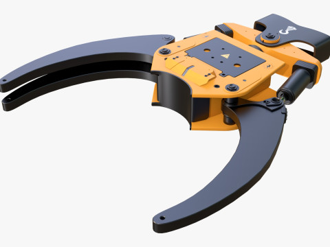 Hydraulic Grapple Claw Grabber M1 Modello 3D