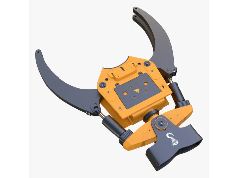 Hydraulic Grapple Claw Grabber M1 Modello 3D