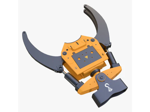 Hydraulic Grapple Claw Grabber M1 3D Model
