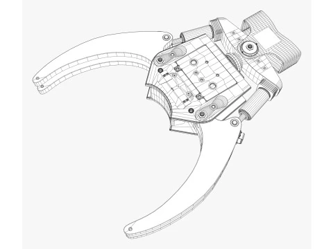 Hydraulic Grapple Claw Grabber M1 3D Model