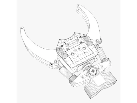 Hydraulic Grapple Claw Grabber M1 3D Model