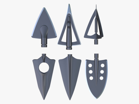 Set Arrowhead Hunting 6 Types 3D Модель