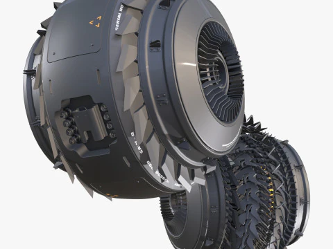 Drone di propulsione fantascientifica M1 Modello 3D