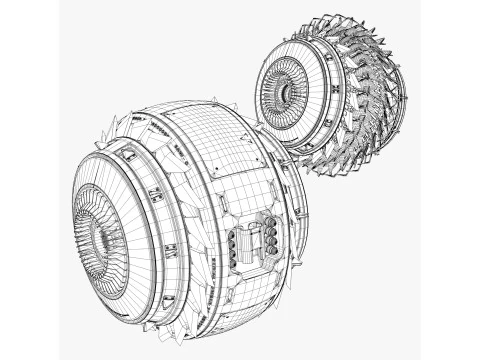 Drone di propulsione fantascientifica M1 Modello 3D