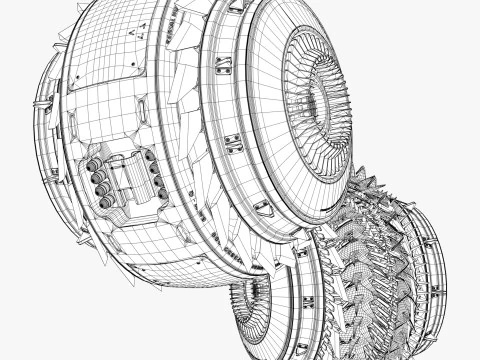 Drone di propulsione fantascientifica M1 Modello 3D