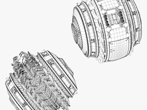 Drone di propulsione fantascientifica M1 Modello 3D