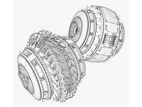 SciFi Propulsion Drone M1 3D Model