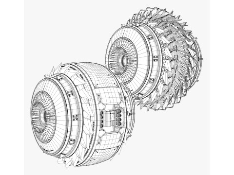 SciFi Propulsion Drone M1 3D Model