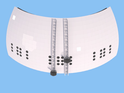 Exterior Spherical Elevator System M1 3D Model