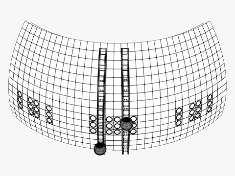 Exterior Spherical Elevator System M1 3D Model