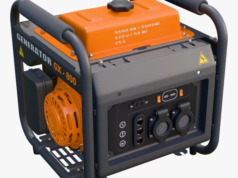 Portable Power Electric Generator GX800 3D Model
