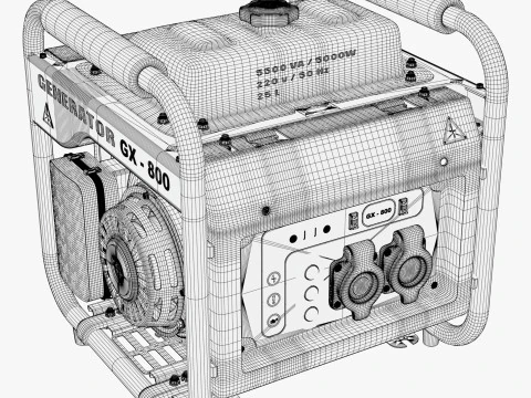 Portable Power Electric Generator GX800 3D Model