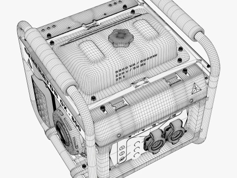 Portable Power Electric Generator GX800 3D Model