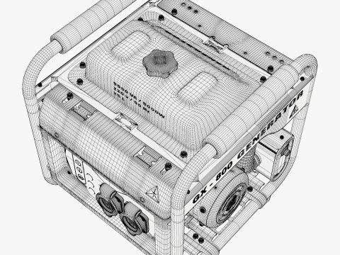 Portable Power Electric Generator GX800 3D Model