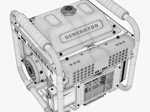 Portable Power Electric Generator GX800 3D Model