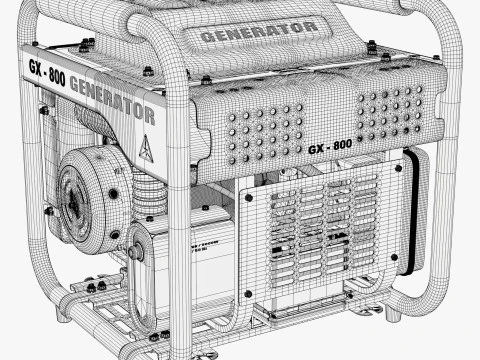 Portable Power Electric Generator GX800 3D Model