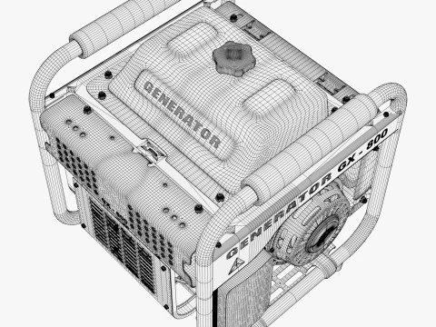 Portable Power Electric Generator GX800 3D Model