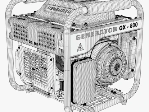 Portable Power Electric Generator GX800 3D Model