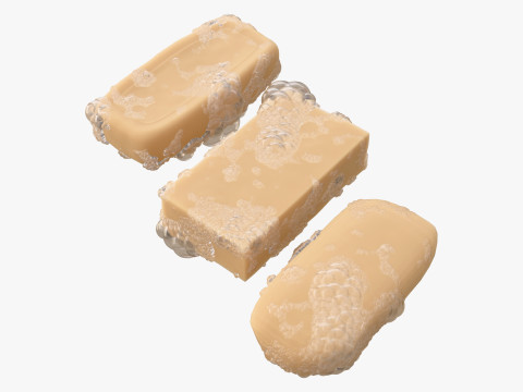 Soap bars with Foam Bubbles M1 Modelo 3D