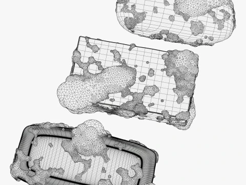 Soap bars with Foam Bubbles M1 3D Model