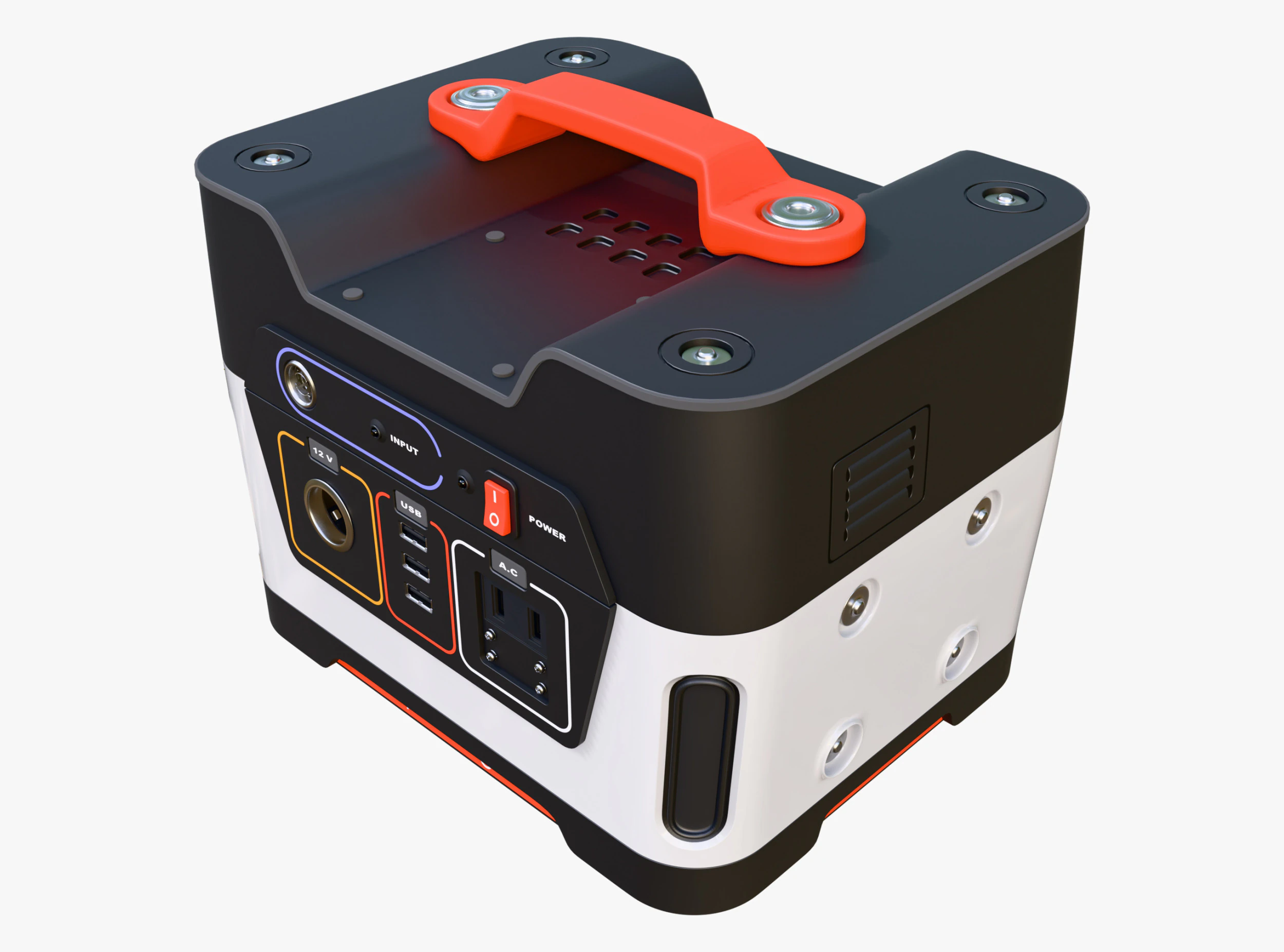 Batteria portatile Power Station M1 Modello 3D .c4d .max .obj .3ds .fbx .stl .blend