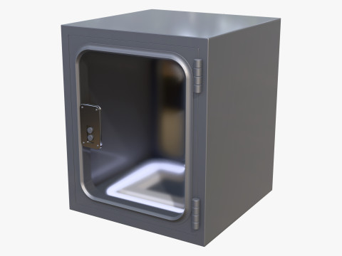 Industrial Metal Pass Box M1 3D Model