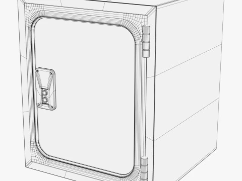 Industrial Metal Pass Box M1 3D Model