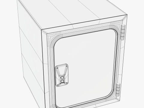 Industrial Metal Pass Box M1 3D Model
