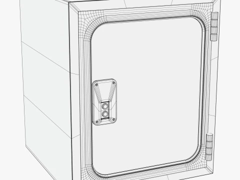 Industrial Metal Pass Box M1 3D Model