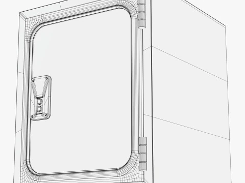 Industrial Metal Pass Box M1 3D Model