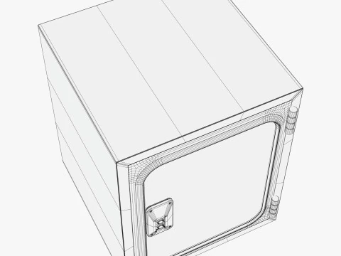 Industrial Metal Pass Box M1 3D Model