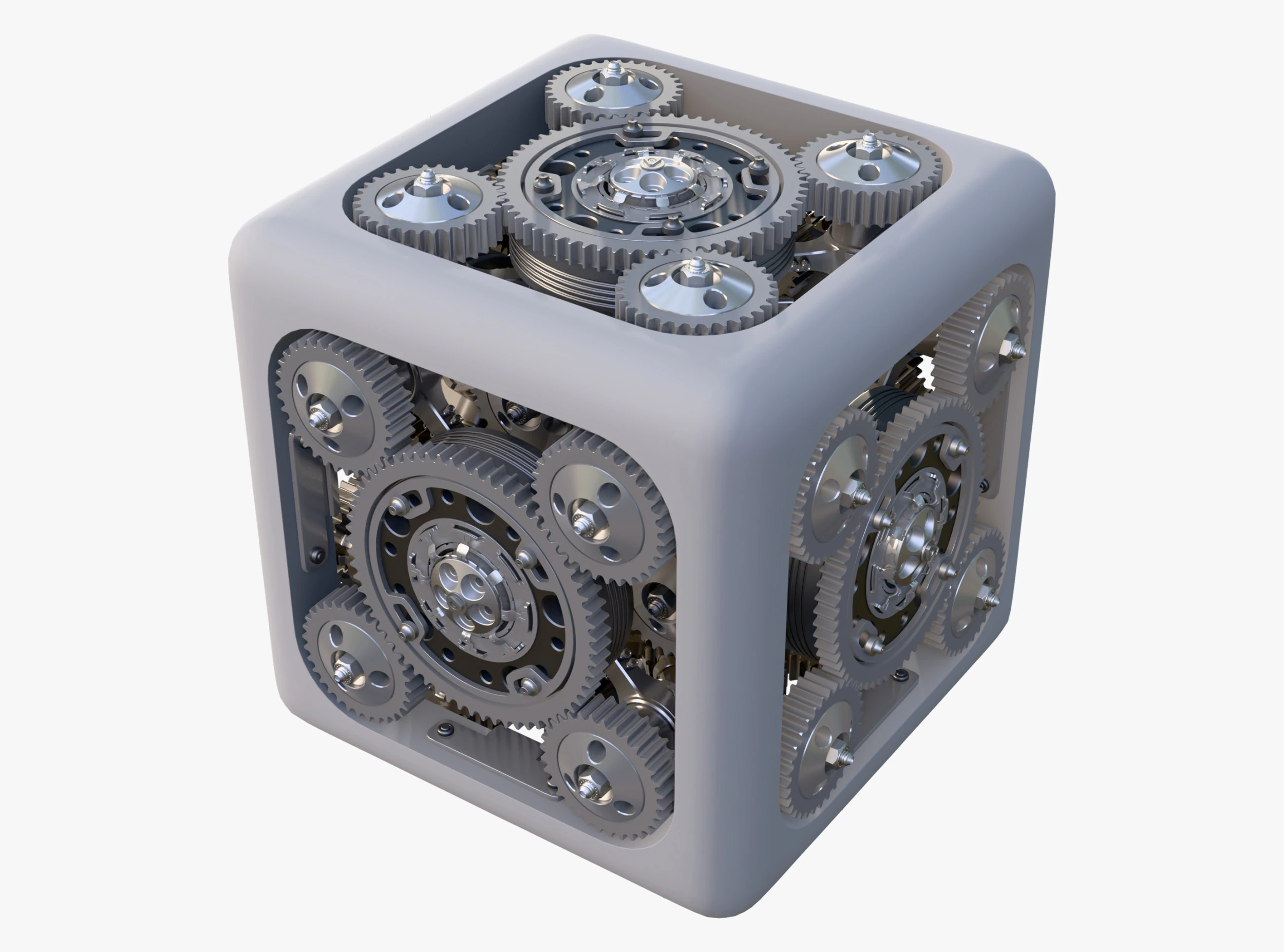 Cubo ingranaggio meccanico M1 Modello 3D .c4d .max .obj .3ds .fbx .stl .blend 