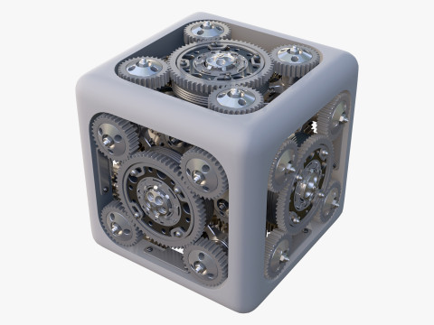 Mechanical Gear Cube M1 Modelo 3D