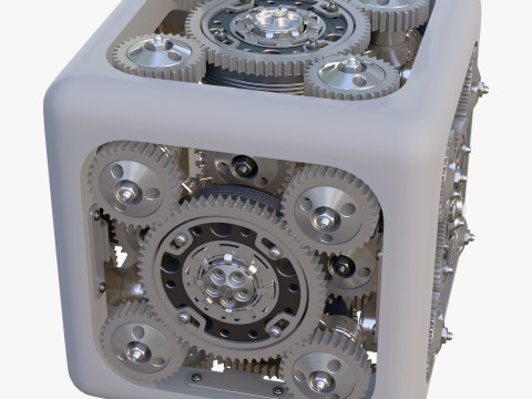 Mechanical Gear Cube M1 3D Model