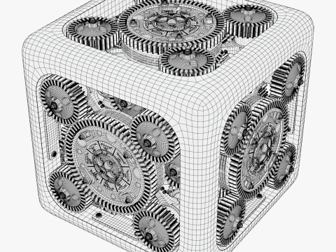 Mechanical Gear Cube M1 3D Model