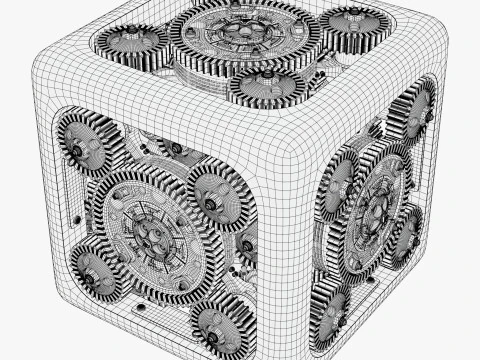 Cubo ingranaggio meccanico M1 Modello 3D