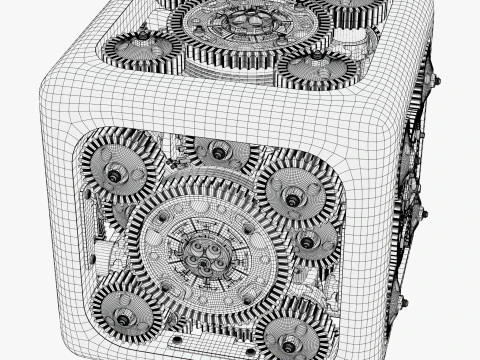Cubo ingranaggio meccanico M1 Modello 3D