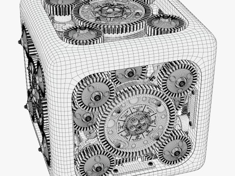 Mechanical Gear Cube M1 3D Model