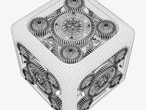 Mechanical Gear Cube M1 3D Model