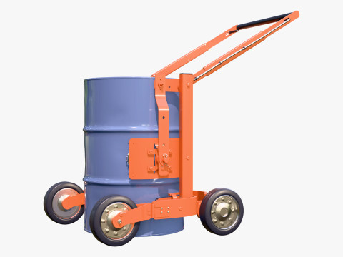 Oil Drum Transport Trolley M1 Modello 3D