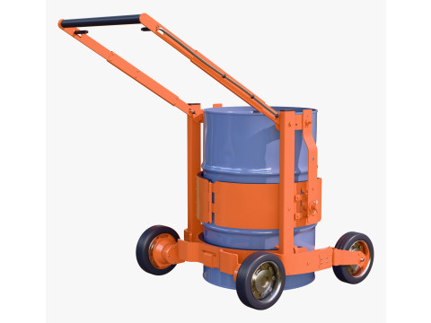 Oil Drum Transport Trolley M1 3D Model