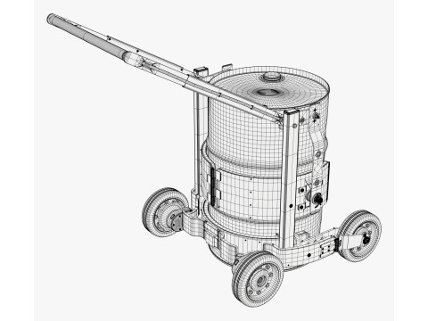 Oil Drum Transport Trolley M1 3D Model