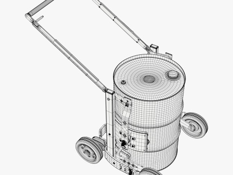 Oil Drum Transport Trolley M1 3D Model