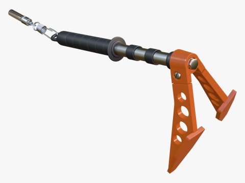 Ice Axe Anchor with Handle M1 3D 模型