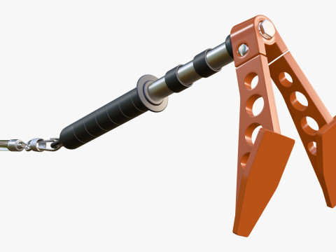 Ice Axe Anchor with Handle M1 3D 模型