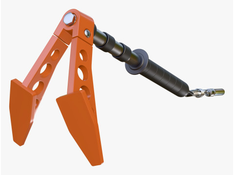 Ice Axe Anchor with Handle M1 3D 模型