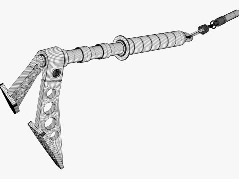 Ice Axe Anchor with Handle M1 3D 模型
