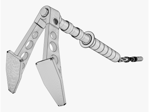 Ice Axe Anchor with Handle M1 3D 模型