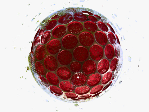 Abstract SciFi Sphere with Hex Cells M1 Modello 3D